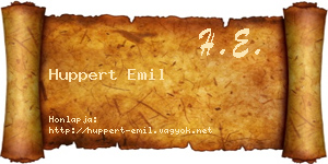 Huppert Emil névjegykártya