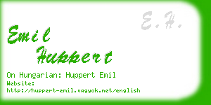 emil huppert business card